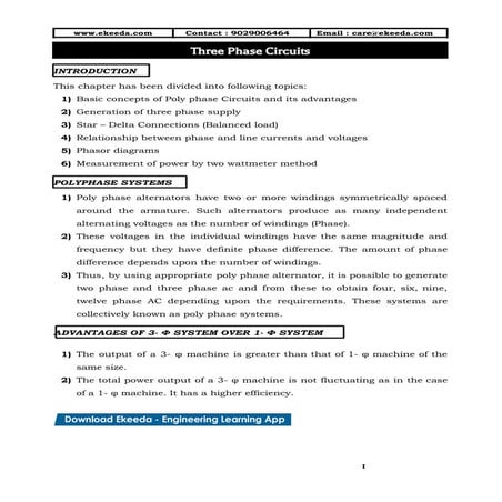 Three phase circuits