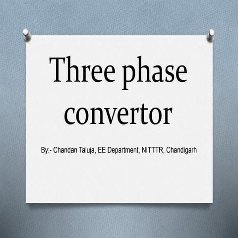 Three phase convertor