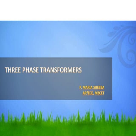 Three phase transformers