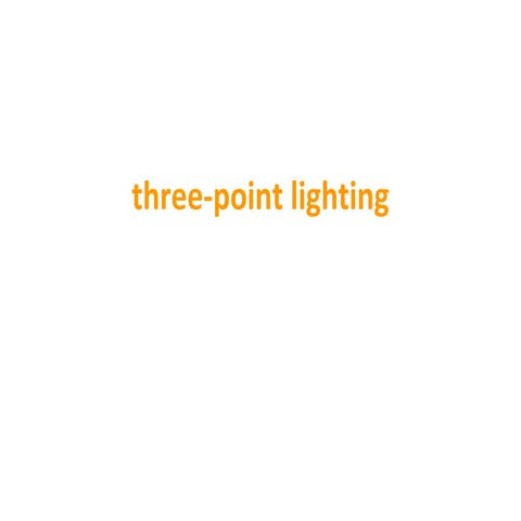 Three point lighting