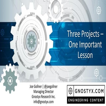 Three Projects One Lesson (April 2017)
