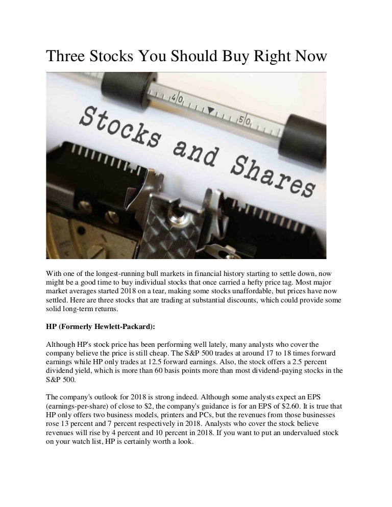 stocks you should buy now