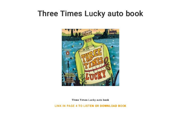 Three Times Lucky Auto Book