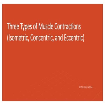 Types of Muscle Contractions | PPTX