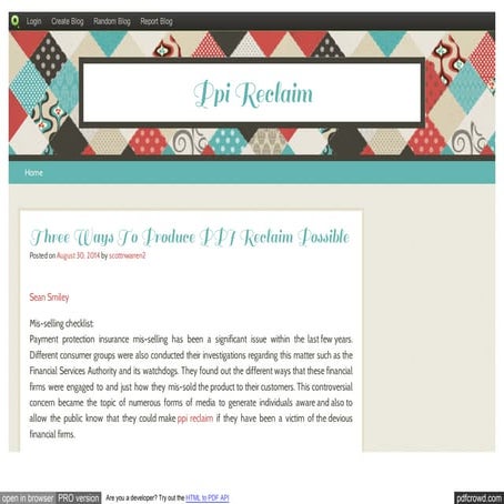 Three ways to produce ppi reclaim possible 