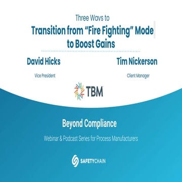 Three Ways to Transition From “Fire Fighting” Mode to Boost Gains