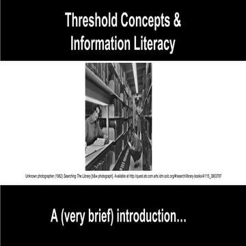 Threshold Concepts | PPT