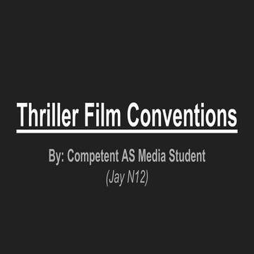 Thriller film conventions