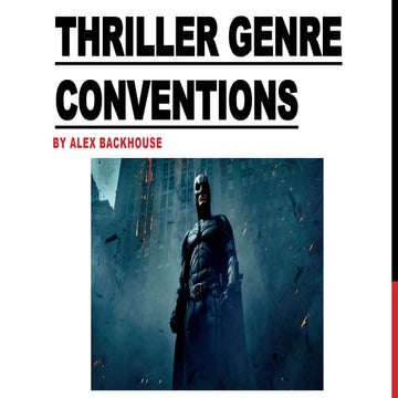 Thriller genre conventions 