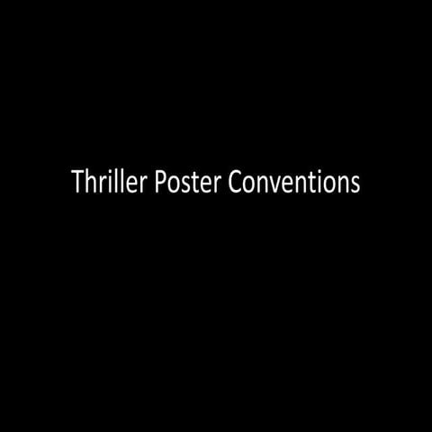Thriller poster conventions
