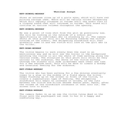Thriller Script-John