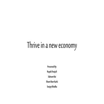 Thrive in a New Economy