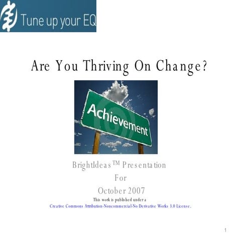 THRIVING IN TRANSITIONS: COGNITIVE, SOCIAL & BEHAVIORAL RESOURCES FOR ...