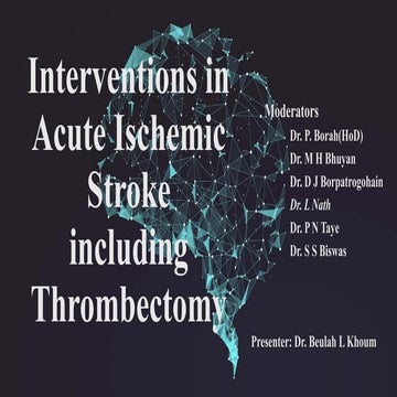 Intravenous  acute ischemic stroke including thrombectomy