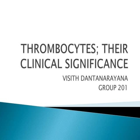 Thrombocytes and Hemostasis