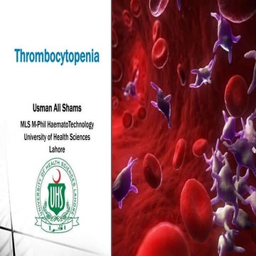 Thrombocytopenia and ITP