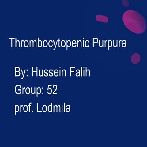 Thrombocytopenic purpura