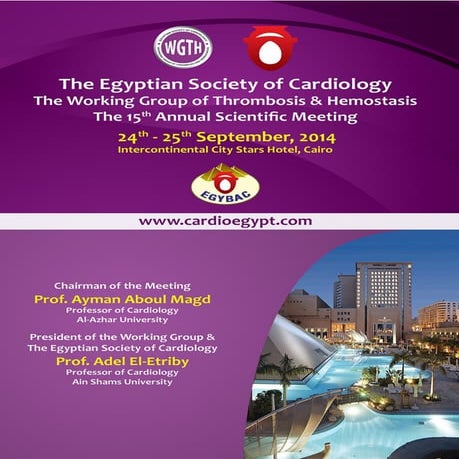 Egyptian Society of Cardiology,Thrombosis conference 2014 final program