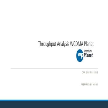 Throughput analysis wcdma planet