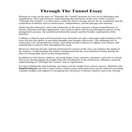 Through The Tunnel Essay.pdf