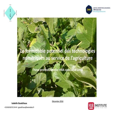 I.G. numérique et agriculture