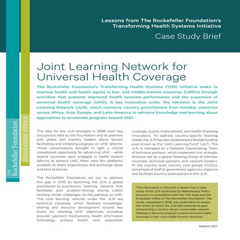 THS Joint Learning Network Case Study Brief