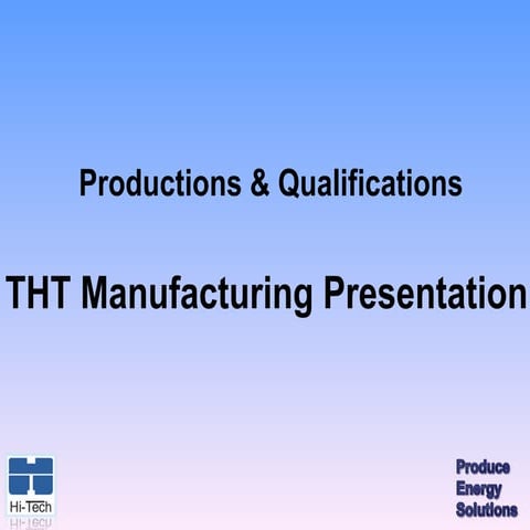 Manufacturing Presentation
