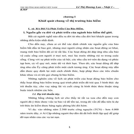 Thị trường bảo hiểm việt nam