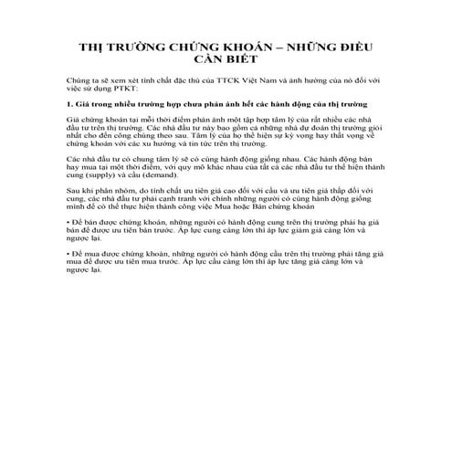 Thị trường chứng khoán