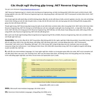 Những thuật ngữ thường gặp trong Re...