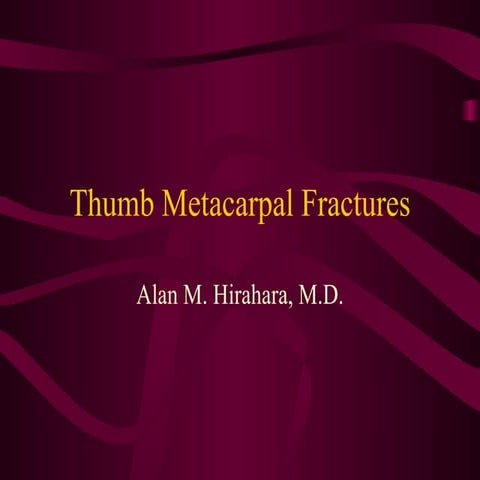 Thumb fractures