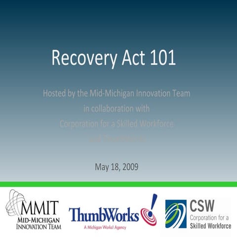 Thumb Recovery Act 101 Presentation