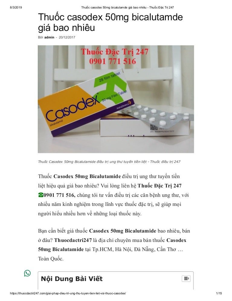 Bicalutamide (casodex) 50 mg tablet