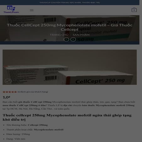 Thuoc CellCept 250mg Mycophenolate mofetil | ThuocLP | PDF