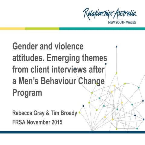 Gender and violence attitudes: emerging themes from client interviews after a Men’s Behaviour Change Program