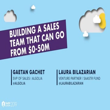 Building a Sales Team That Can Go from $0-$50M with Algolia
