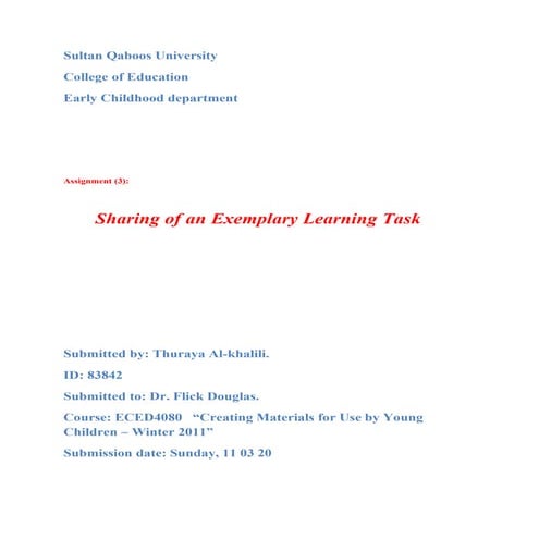 Thuraya learning task