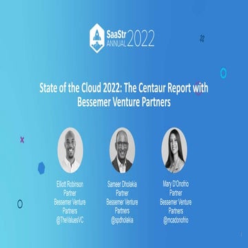 State of the Cloud 2022: The Centaur Report with Bessemer Venture Partners