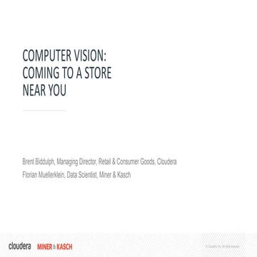 Computer Vision: Coming to a Store Near You