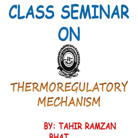 thermoregulatory machanism