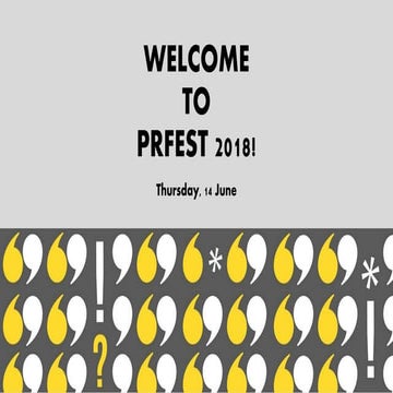 PRFest - Thursday, 14 June