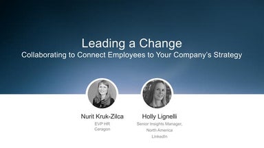 Leading a change: Collaborating to connect employees to your company's strate...