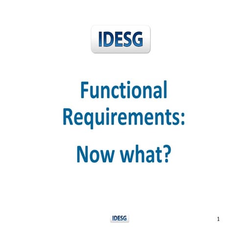 NSTIC IDESG Functional Requirements status report from FMO