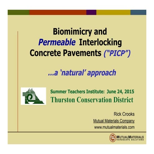 Permeable Interlocking Concrete Pavers | PDF