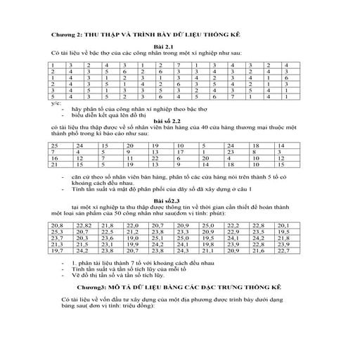 Thu thập và trình bày dữ liệu thống kê