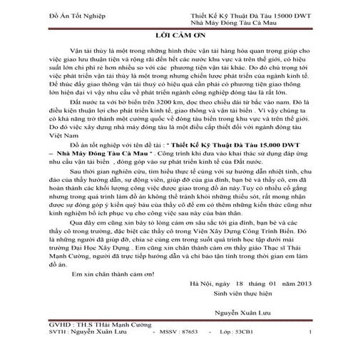 Thuyet minh DATN đà tàu Cà Mau 15000 DWT