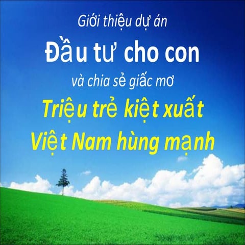 Dự án Đầu tư cho con