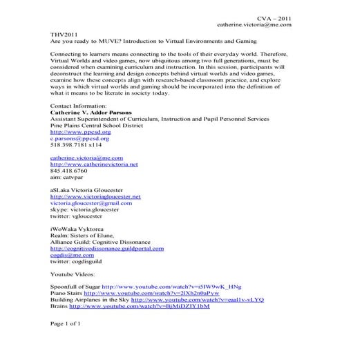 [RESOURCES] Are you Ready to MUVE? An Introduction to Virtual Worlds