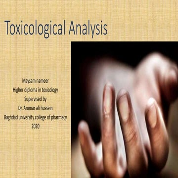 Thxicological analysis