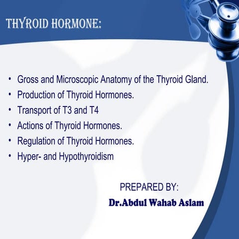 Thyroid hormone effect and mechanism of action